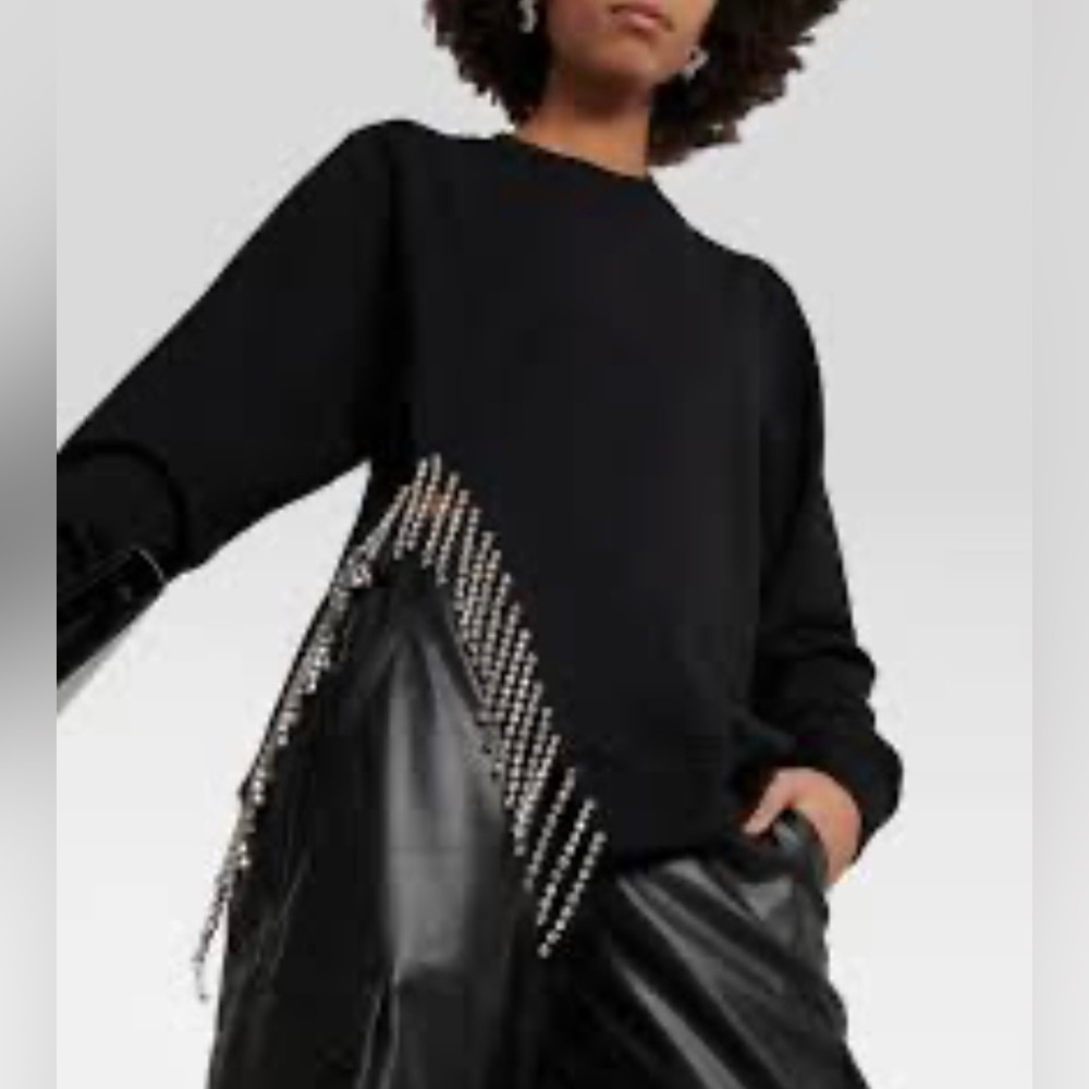 CHRISTOPHER KANE Embellished side-slit sweatshirt L - Picture 2 of 14